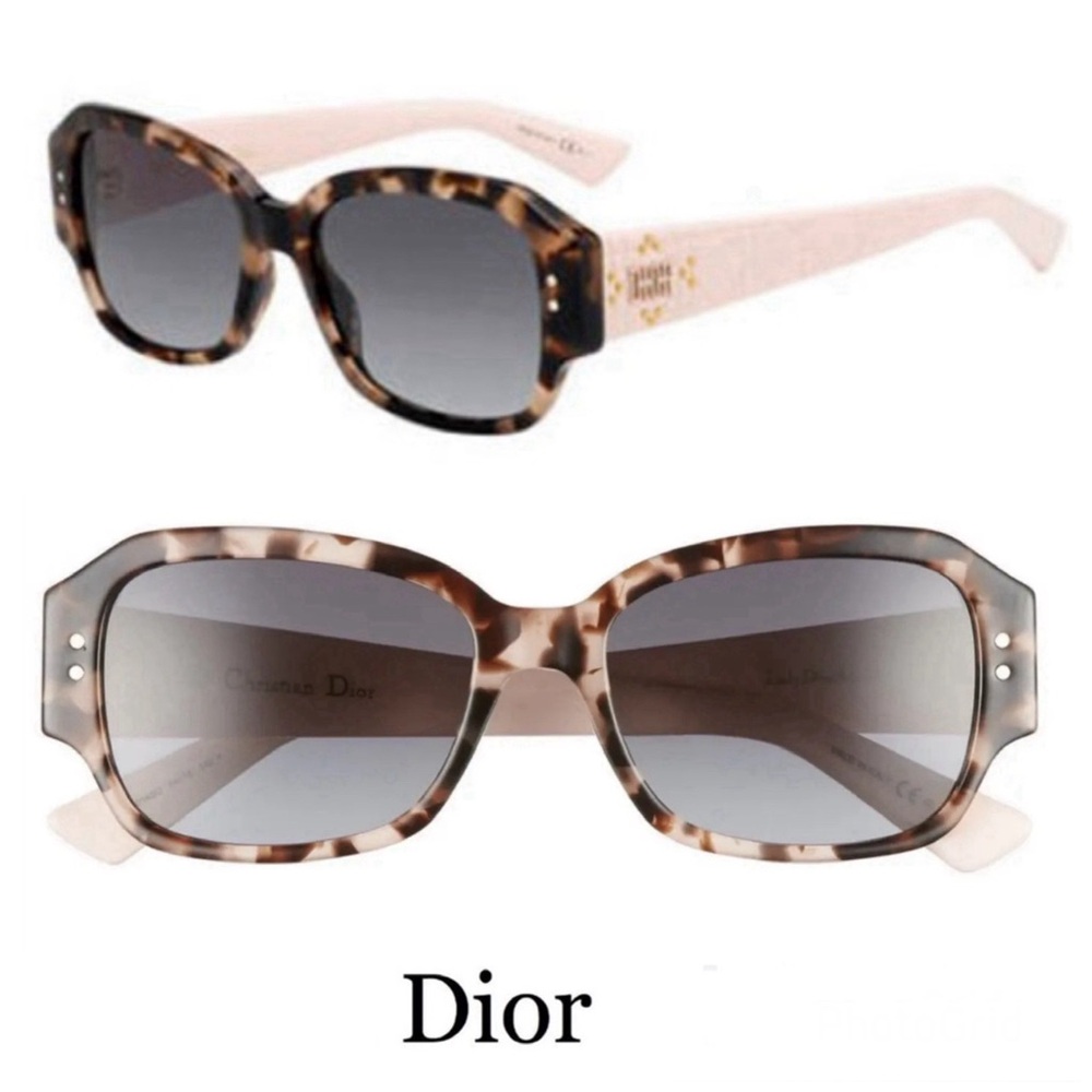 CHRISTIAN DIOR Ladydiorstuds-5 Havana w Blush Pink Frames Prescription Glasses